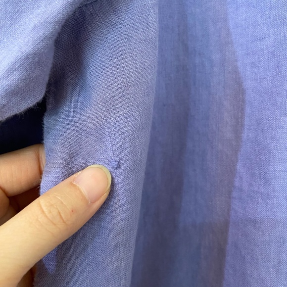 FLAX Size 1G Lavender Tunic Long Sleeves 100% Linen - Picture 11 of 15